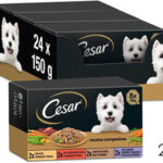 Pack x24 tarrinas de comida húmeda para perros César Recetas Campesinas