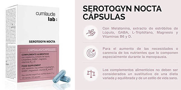Cumlaude Lab Serotogyn Nocta complemento menopausia chollo