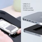 HUB USB-C 5 en 1 con dock para disco duro de 2,5"