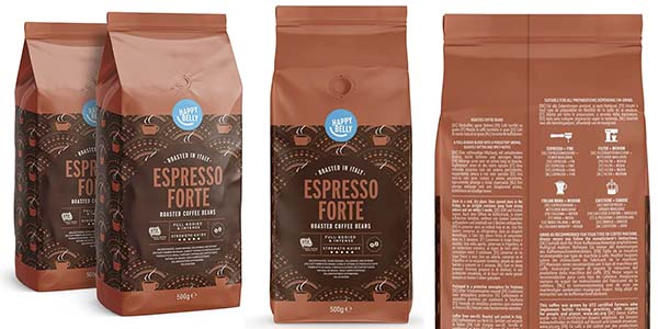 Happy Belly espresso forte pack café grano chollo