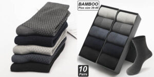 Pack x10 Pares de calcetines de bambú para hombre