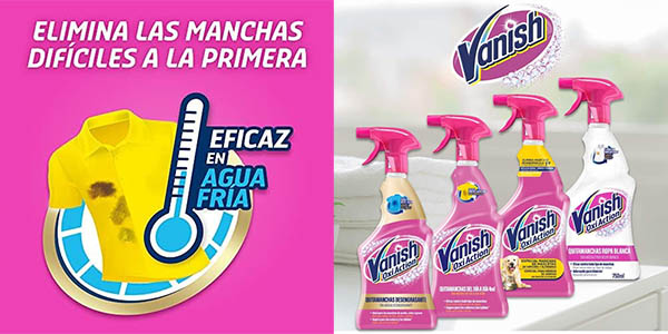 Pack x3 Quitamanchas Vanish Oxi Action Spray para ropa de 750 ml