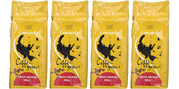 Pack x4 Paquetes de café en grano Consuelo Gran Aroma de 500 gr
