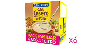 Pack x6 bricks Caldo pollo Gallina Blanca de 1 litro