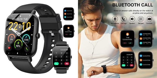 ≫ Reloj Inteligente Nerunsa, Bluetooth, IP68, Android/iOS