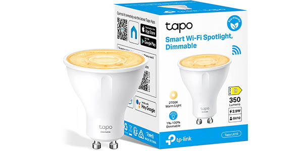▷ Chollo Bombilla LED WiFi TP-Link Tapo L610 GU10 de 3,5W
