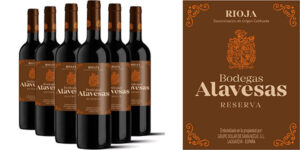 Chollo Pack de 6 botellas de vino tinto Bodegas Alavesas de 750 ml
