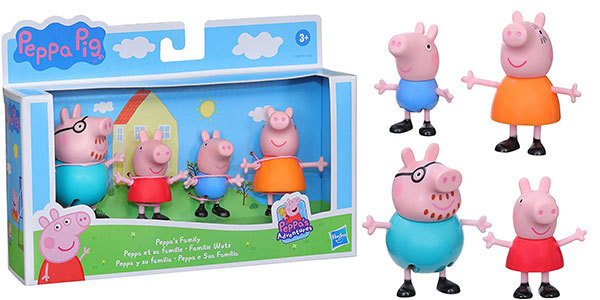 ▷ Chollo Set de 4 figuras articuladas Peppa Pig y su familia por sólo 6,50€  (-50%)