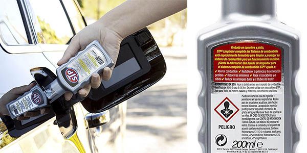 STP® Limpiador Completo del Sistema de alimentación Gasolina Recupera  Rendimiento + ® Limpia inyectores para Motores de Gasolina Reduce Las  emisiones