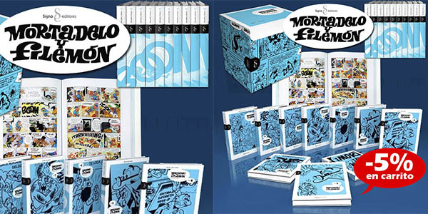 ▷ Chollo Colección de 10 tomos de Mortadelo y Filemón en caja cofre por  sólo 170€ con envío gratis (-85%)