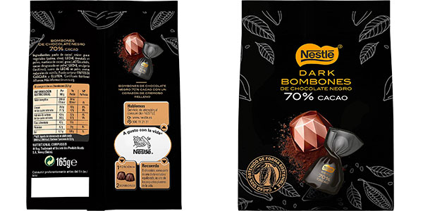 Pack de 10 bolsas de bombones Nestlé Dark 70% de 165 g barato