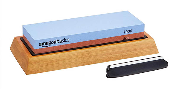Piedra de agua para afilar cuchillos 400/1000 Amazon Basics