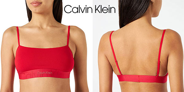 Chollo Bralette Calvin Klein Jeans Unlined para mujer