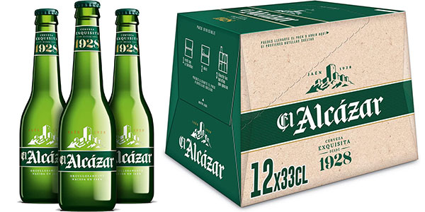 Chollo Pack de 12 cervezas El Alcázar de 33 cl