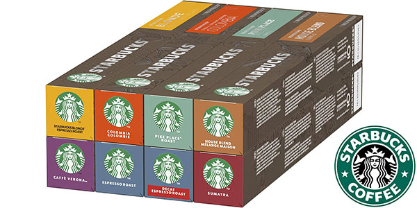 Chollo Pack de 8 tubos de café Starbucks Selección con 80 cápsulas compatible con Nespresso 