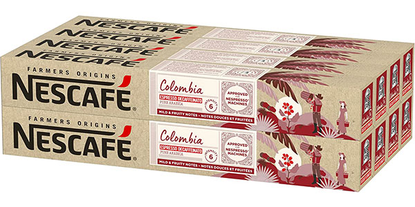 Chollo Pack x80 Cápsulas de café Nescafé Farmers Origins Colombia Espresso Decaffeinato