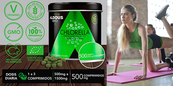 Chollo Proteína vegana ecológica Chlorella Aldous Bio de 500 comprimidos