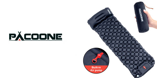 Esterilla inflable PACOONE con bomba de hinchado