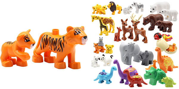 Figuras de animales compatibles con piezas de LEGO Duplo