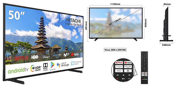 Hitachi 50HAK5450 smart tv oferta