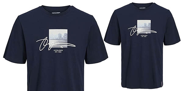 Jack Jones Jorjoshua photo tee camiseta algodón barata