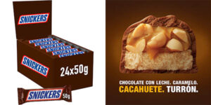 Pack x24 Chocolatinas Snickers de 50 gr