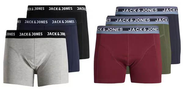 Pack x6 Calzoncillos Bóxer Jack & Jones para hombre