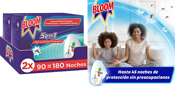 Pack Insecticida eléctrico líquido Bloom Doble Eficacia