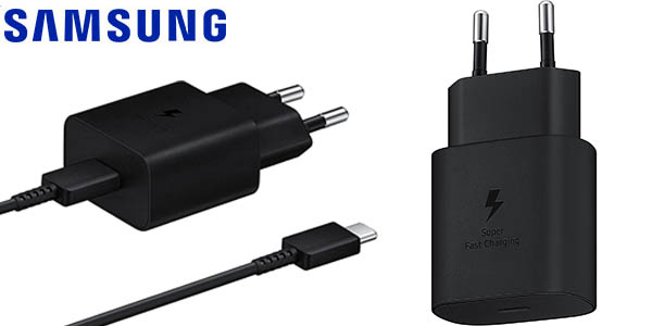 Pack Cargador USB-C Samsung Travel Charger de 15W con cable + Cargador USB-C de 25W