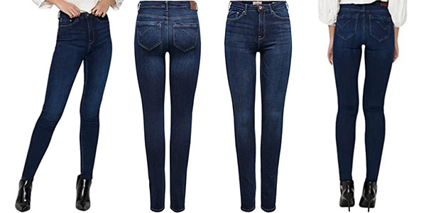 Pantalones vaqueros Only Onlpaola HW Skinny Fit Jeans para mujer baratos