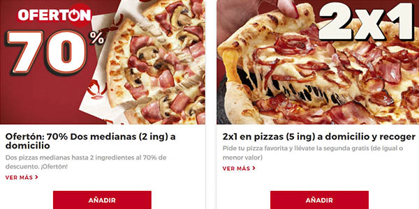 Telepizza promoción pizzas domicilio