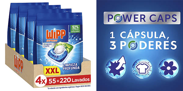 Wipp Express Power Caps detergente chollo