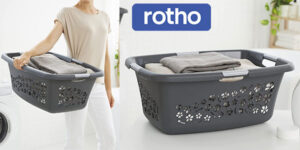 Chollo Cesta de la ropa Rotho Flowers de 50 litros