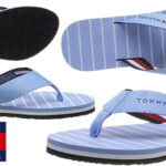 Chollo Chanclas de dedo Tommy Hilfiger Essential con rayas y cuerdas para mujer