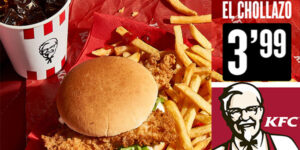 Doble Krunch Burger KFC con patatas y bebida