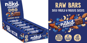 Chollo Pack de 18 barritas Nākd de arándanos