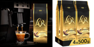 Chollo Pack x4 Café en grano natural L'or Espresso Classique de 500 g