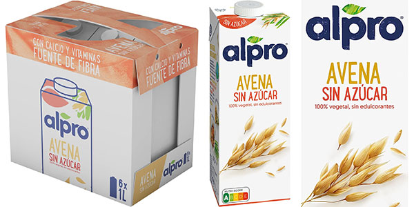 ▷ Chollo Pack x6 Bebida vegetal Alpro Avena Sin Azúcar de 1 litro por sólo  8,94€ (-25%) ¡1,49€ la unidad!
