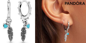 Chollo Pendientes Pandora Plumas Espirituales en plata de ley