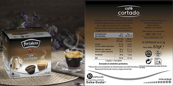 Fortaleza café cortado cápsulas oferta