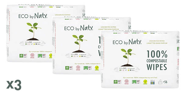 Pack Toallitas 100% compostables Eco by Naty