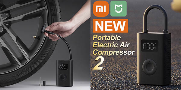 ▷ Chollo Compresor portátil Xiaomi Portable Electric Air Compressor 2 de  150 PSI por sólo 30,57€ con envío gratis (-63%)