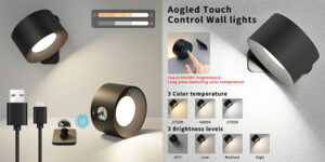 Chollo Luz de pared Aogled regulable 360º con succión magnética