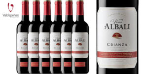 Chollo Pack de 6 botellas Vino Tinto Viña Albali Crianza con DOCa Valdepeñas de 750 ml