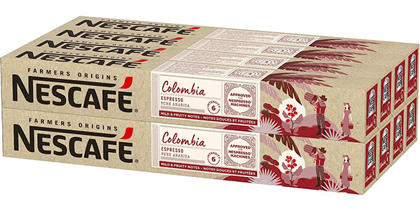 Chollo Pack x80 Cápsulas de café Nescafé Farmers Origins Colombia Espresso para Nespresso