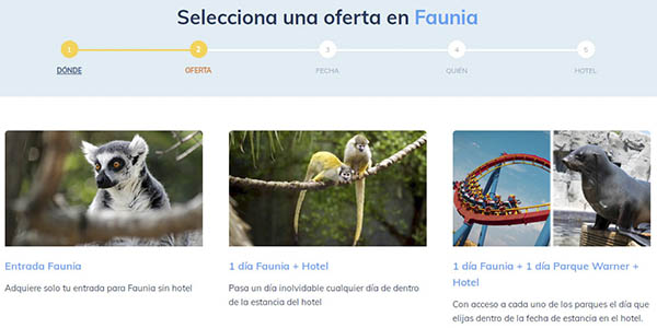 Faunia pack hotel entradas oferta