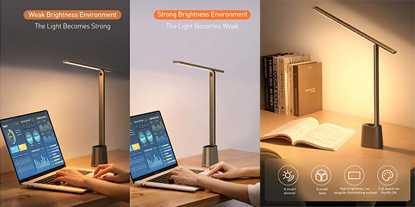 Lámpara de escritorio LED Baseus recargable