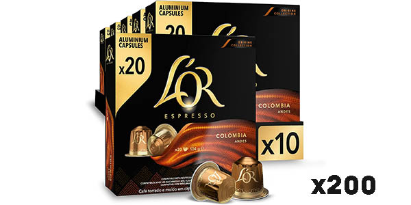 Pack x200 cápsulas L'OR Espresso Colombia