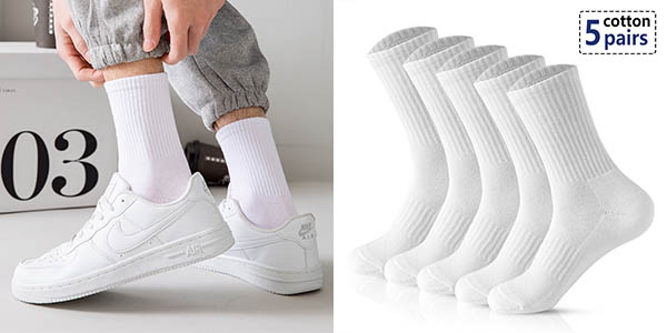 Pack 5 pares de calcetines deportivos para hombre