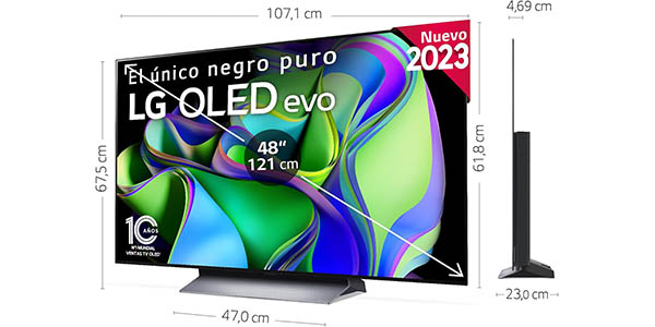 Smart TV LG OLED48C34LA EVO de 48" 4K Ultra HD
